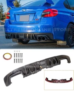 Hydro-Dipped Carbon Fiber Rear Diffuser For 15-21 Subaru WRX STi Lower Fin New - Picture 1 of 14