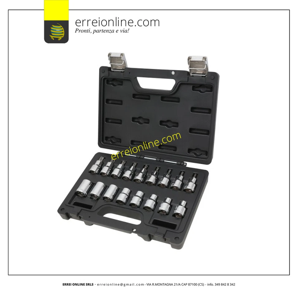 BETA TOOLS 923 E FTX/C17 SET 17 CHIAVI A BUSSOLA TORX 1/2" MASCHIO FEMMINA - Immagine 1 di 1