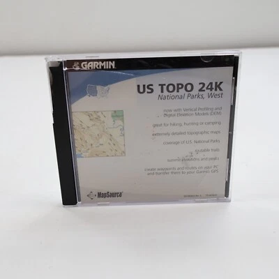 Garmin TOPO US 24K National Parks West v3.02 CD Topographical Mapsource - Image 1 of 4