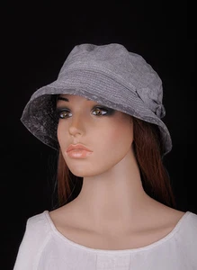 JM420 Gris Flor Fría Para mujeres Alama Redonda Gorra de Algodón Verano Playa Sol Sombrero Cubo - Imagen 1 de 5