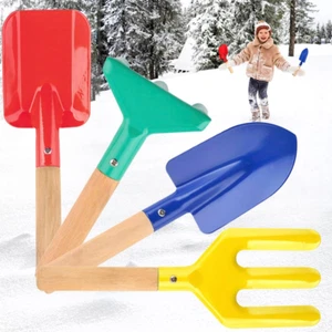 Beach Toys for Kids, 4 Pcs 8'' Sand Snow Toys Set Metal Garden Tools with Sturdy - Picture 1 of 5