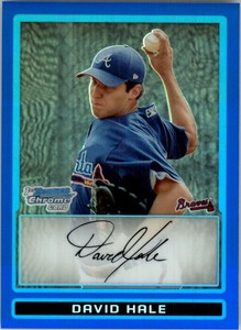 2009 Bowman Chrome Draft Prospects Blue Refractors Card #BDPP46 David Hale /99