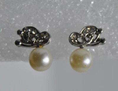 Cultured Freshwater Pearl & Bella Luce Rhodium Over Silver Earrings - Image 1 of 4