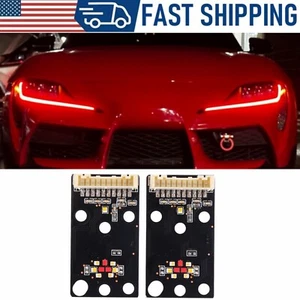 Red DRL LED Boards FOR 2020-2024 Toyota GR Supra A90 A91 LED Headlight Daylight - Picture 1 of 5
