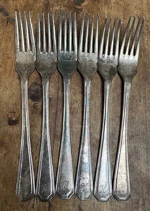 Forchette vintage Insignia posate EPNS di L&W x 6 - Foto 1 di 9