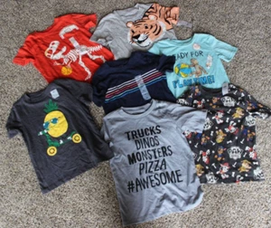All NWT Boys 5T Lot of Tees T Shirts Paw Patrol Curious George Carter's Old Navy - Picture 1 of 5