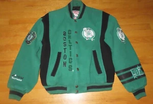Chaqueta de invierno vintage de lana con botones (LG) BOSTON CELTICS con etiquetas Campri de nuez moscada - Imagen 1 de 15