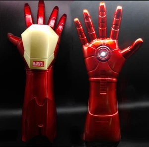 US! 1:1 Un par de guantes Tony Stark The Avengers Iron Man luz LED mano láser utilería - Imagen 1 de 8