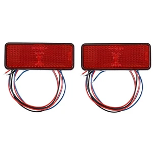 2X LED Reflector Red Rear Tail Brake Stop Marker Light Truck Trailer SUV2623 - Foto 1 di 7