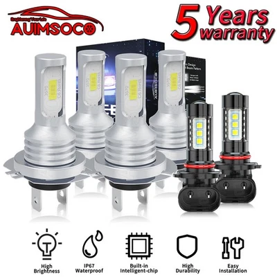 Combo 6x Kit de faros LED bombillas haz antiniebla alto/bajo 36000LM para Volkswagen Polo 2017 Foto 1 de 4