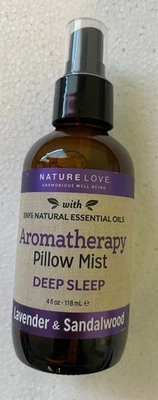 NATURE LOVE DEEP SLEEP AROMATHERAPY LAVENDER & SANDALWOOD PILLOW MIST 4 OZ SPRAY - Image 1 of 3