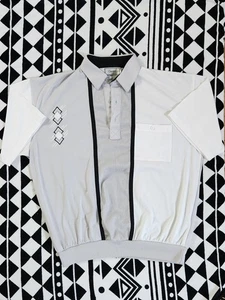 Classics by Palmland Vintage Mens Short Sleeve Polo Button Up Zip - Size L - Picture 1 of 22