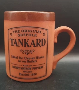 Henry Watson Keramik Das Original Suffolk Terrakotta Krug Becher - Bild 1 von 2