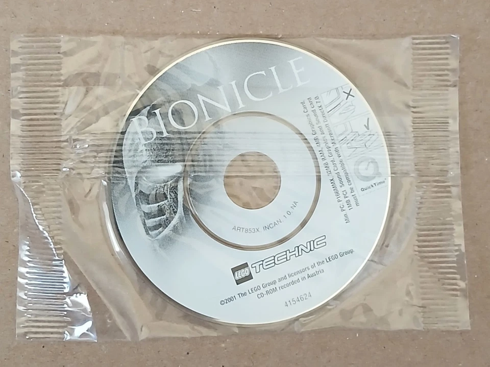 *NOVO* LEGO #4154624 Technic Bionicle PC CD-ROM jogo de computador - somente disco 2001 - Imagem 1 de 1