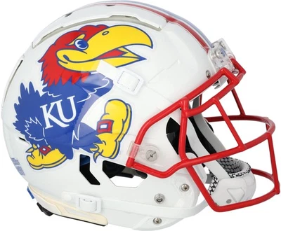 Kansas Jayhawks Team-Issued White Helmet from the Football Program NR81044694 - Image 1 of 2