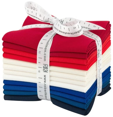 FQ-1378-12 - 12 pcs Fat Quarter Bundle Kona Cotton - Patriotic Holiday Palette - Image 1 of 4