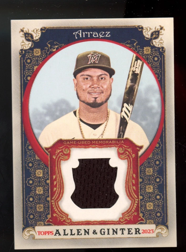 2023 TOPPS ALLEN AND GINTER LUIS ARRAEZ RELIC  AGRB-LA MAIMA MARLINS - Image 1 of 1