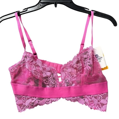 NOVO b.tempt'd by Wacoal Opening Act Bralette Rosa 910227 Tamanho Pequeno P Novo com etiquetas - Imagem 1 de 3