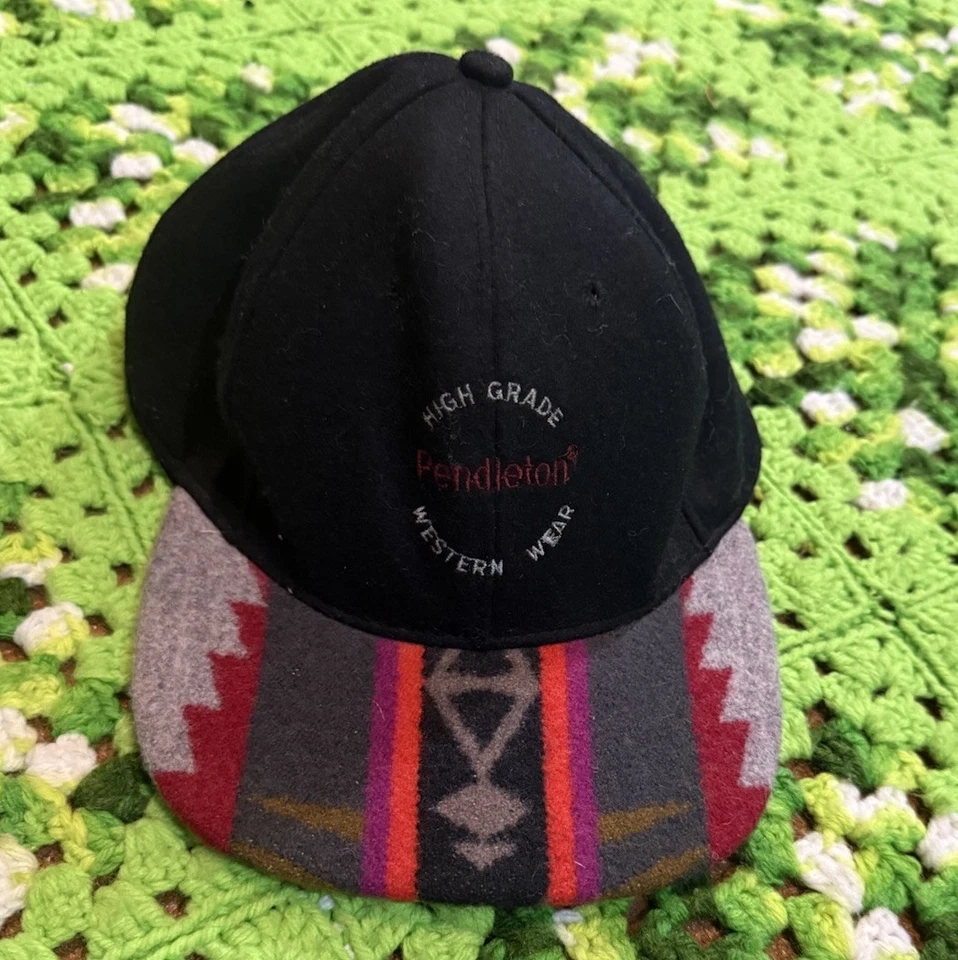 De colección Pendleton Alta Calidad Lana Azteca Occidental Ropa Correa Gorra de Baile Sombrero Foto 1 de 4