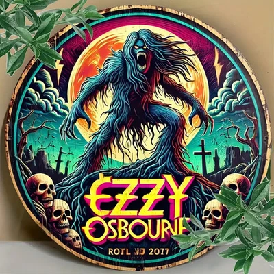 Ozzy Osbourne Prince Of Darkness  Limited Edition Metal Sign 8x8.  Collectible - Image 1 of 3