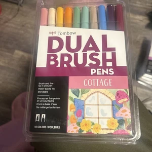 Tombow 56216 Dual Brush Pen Art Markers, Cottage, 10-Pack. Blendable, Brush  - Picture 1 of 2