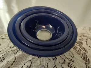 3-teiliges Pyrex Originals Kobaltblau Rührschüssel Set Backformen 322 323 325 Posten - Bild 1 von 17