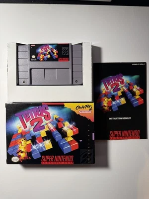 Tetris 2 Super Nintendo SNES Complete in Box CIB w/ Manual - Image 1 of 4