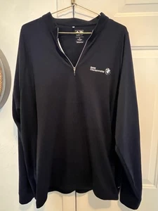 Mens Size XL Adidas Climalite BMW Championship Pullover Jacket Navy Blue - Picture 1 of 3