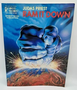 JUDAS PRIEST Ram It Down GUITAR BOOK ©1989 Hal Leonard Guitar Tablature - Picture 1 of 3
