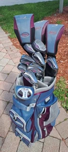 Golf Women's Ladies Set WILSON HOPE LX 12 Clubs RH Graphite Purple Blue Cart Bag - Picture 1 of 24