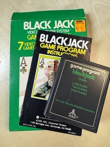 Atari 2600 Blackjack Game 1977 & Instructions - CIB Complete - Picture 1 of 9
