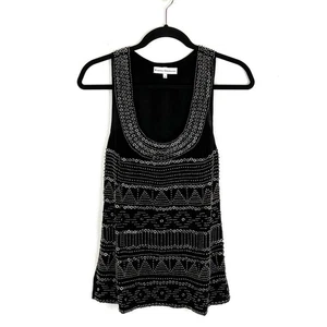 Karina Grimaldi 100% Silk Sleeveless Beaded Blouse Top Evening Elegant Small - Picture 1 of 7