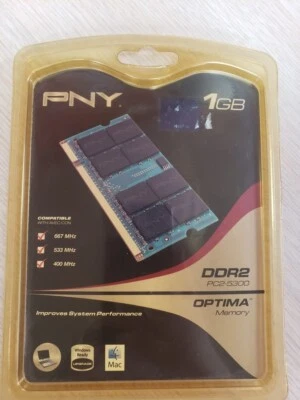 MN1024SD2-667 PNY 1GB PC2-5300 DDR2-5300 667MHz SoDIMM Dual Rank Memory - Image 1 of 3