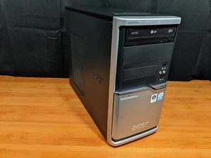 ✨WindowsXP B-Tier Retro Gaming PC Acer Core 2 Duo 4GB 180SSD 250HDD NVIDIA GPU✨ - Picture 1 of 15