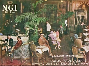 PUB. 1931 DUILIO GIULIO CESARE TRANSATLANTICO SCHIFF N.G.I. TEESTUBE KAFFEE A.KOPF - Bild 1 von 1