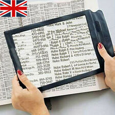 UK Full Page Magnifier Sheet 4X Large Big Magnifying Glass Reading Book Aid Lens