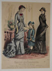 Gravure de mode XIXe siècle tirée du "Journal des Demoiselles" (janvier 1881,