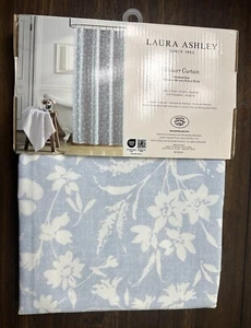 Laura Ashley Blau und Weiß Stoff Duschvorhang Landhaus Floral Neu - Bild 1 von 3