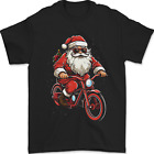 Noël Cyclisme Père Noël Bicyclette T-Shirt 100% Coton