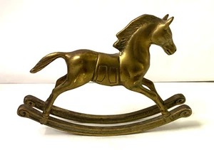 Vintage Rocking Horse Solid Brass Figurine - Bild 1 von 7