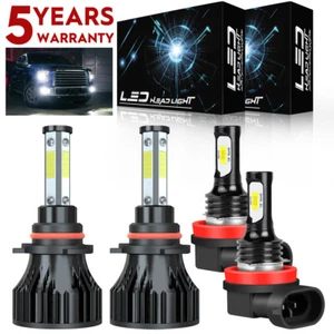 For Mercury Milan 2010 2011 6000K LED Headlight Hi/Lo Beam + Fog Light Bulbs 4PC - Picture 1 of 16