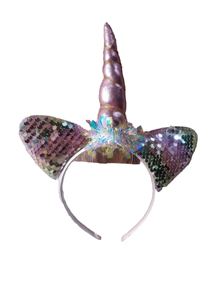 Girls Unicorn Headbands for Birthday Party Halloween Costume Pink - Image 1 of 4