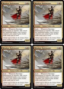 MTG - 4x RESOLUTE BLADEMASTER - Battle for Zendikar (U) - Picture 1 of 1