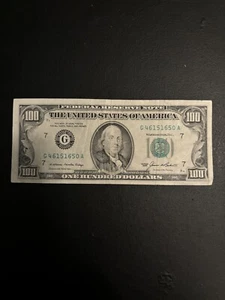 Small Face $100 bill (One Hundred Dollar Bill) - Series 1985 - Picture 1 of 2
