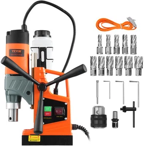 11HSS Bits Magnetic Drill 1450W 12500N Portable Mag Drill Press 850RPM 1.6" - Picture 1 of 12