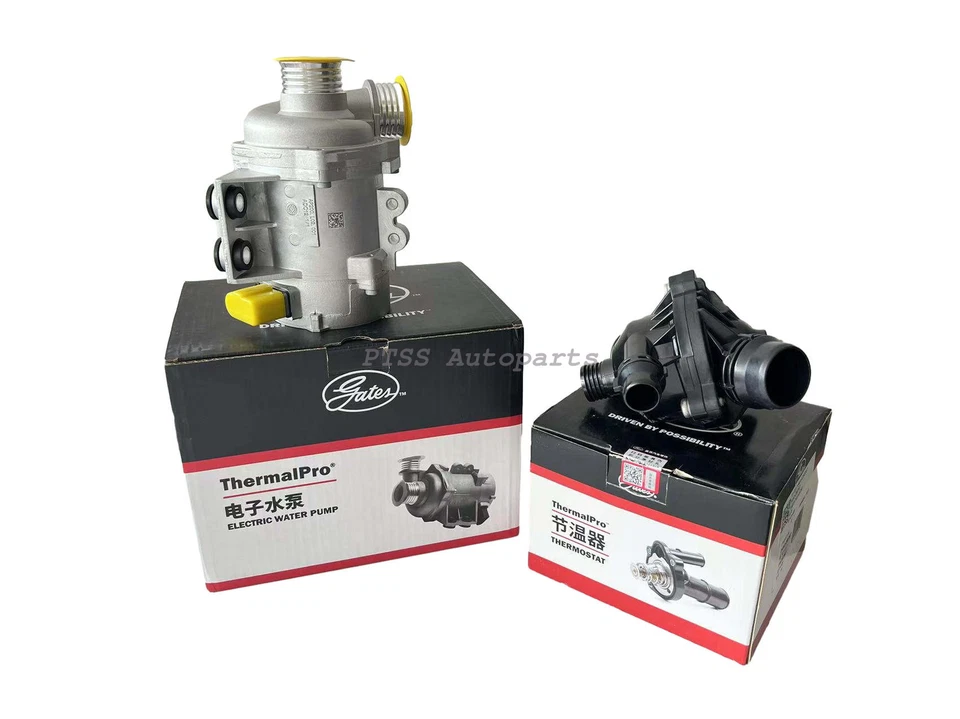 适用于宝马 128i X3 X5 Z4 325i 330i 原始设备制造商盖茨电动水泵和恒温器套件 — 第 1/4 张图片