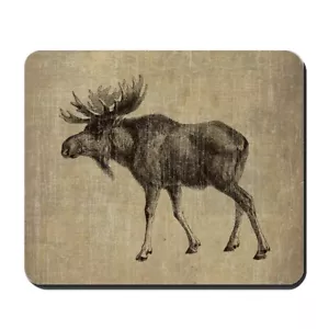 CafePress Vintage Moose Non-slip Rubber Mousepad, Gaming Mouse Pad (1128941150) - Picture 1 of 5
