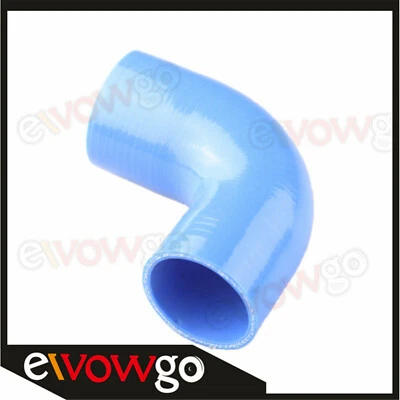 3 inch To 2 inch ID 90 Degree Mandrel Bend Tube Turbo Silicone Hose Pipe Blue - Image 1 of 4
