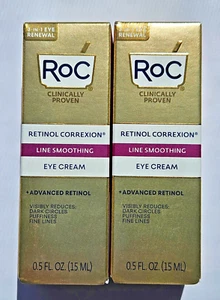 2 PACK ROC Retinol Correxion Line Smoothing Eye Cream 0.5 oz NEW BOX, Sealed Lot - Picture 1 of 5