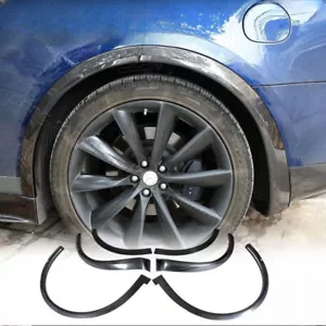 CARBON Fiber Wheel Eyebrow Arch Trim Fender Flares For Tesla Model X 2016-21 - Picture 1 of 12